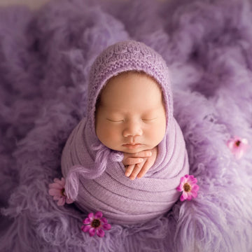Newborn Stretch Wrap A Lovely Set Of Lace Hat Cap Baby Photography Prop Outfit New Born Knit Mohair Wrap And Bonnet Sets