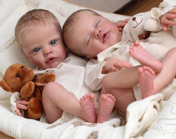 New Twins NPK 19-inch Primrose Asleep  and Awake Twin baby   Unpainted Reborn Doll Kit