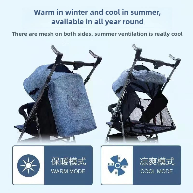 Baby Stroller Can Sit and Lie Down, Lightweight, Two-way, One-button Folding, Shock-absorbing, 0 To 3 Years Old Stroller