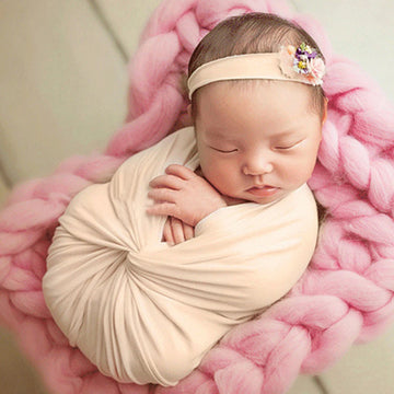 Newborn Photography Props Blanket Props Baby Photo Wrap Swaddling Milk Napped Cotton Stretchable Wraps Photo Shoot Backdrop