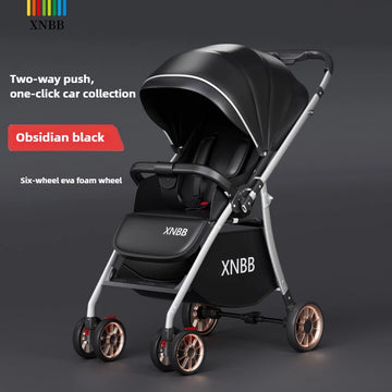Baby Stroller Can Sit and Lie Down, Lightweight, Two-way, One-button Folding, Shock-absorbing, 0 To 3 Years Old Stroller
